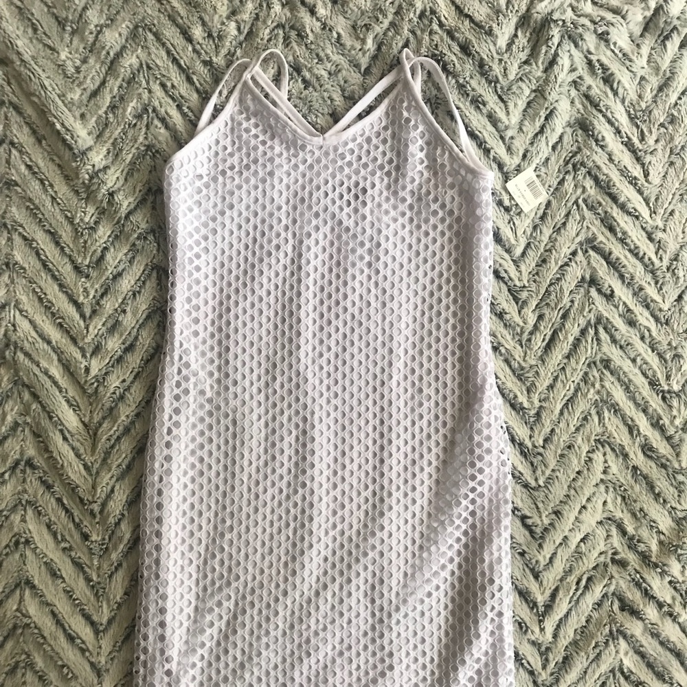 White summer bodycon dress